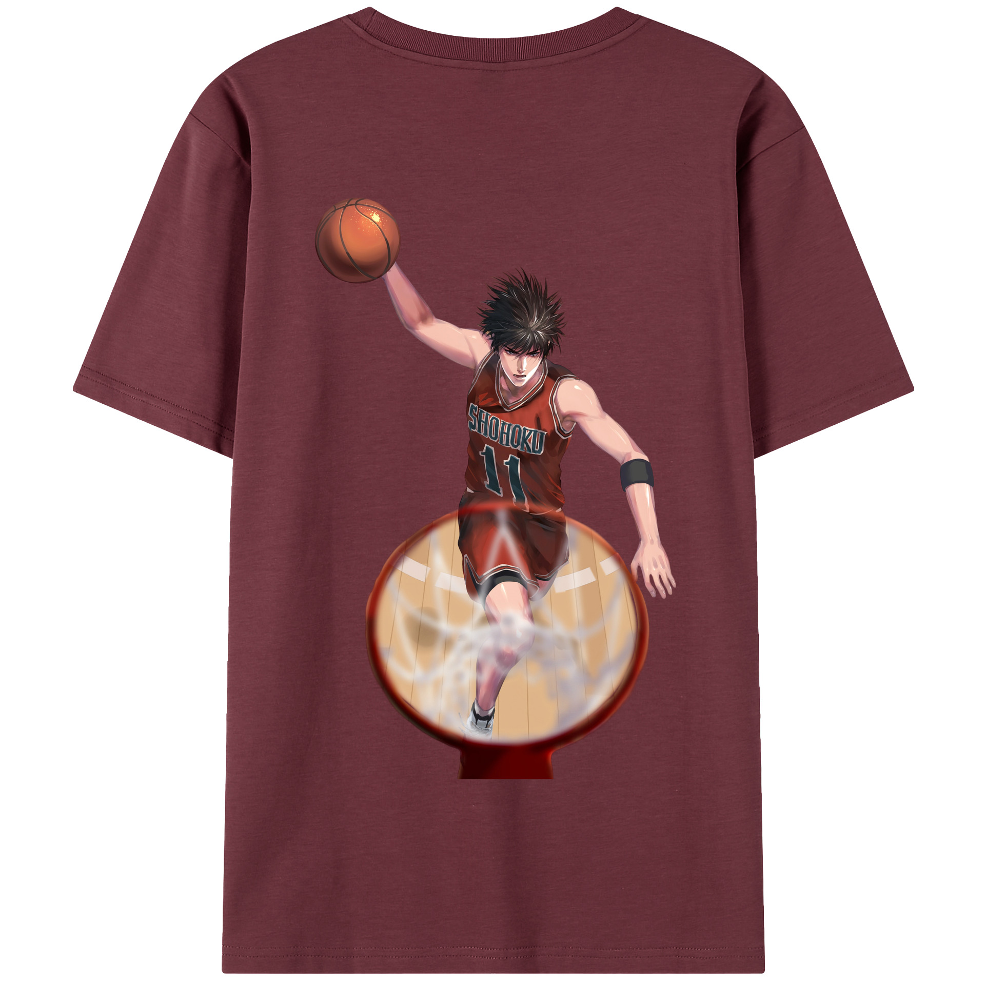 SLAM DUNK／スラムダンク 綿100％半袖Tシャツ（背面プリント）